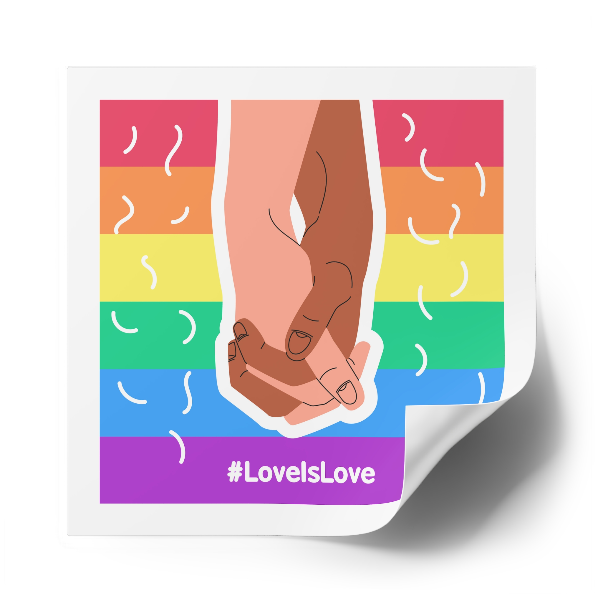 Pride Day Concept(2) Laminate Stickers Square - Image 62