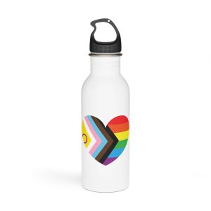Inclusive Lgbtq Progress Pride Heart Symbol1 Stainless Steel Water Bottle