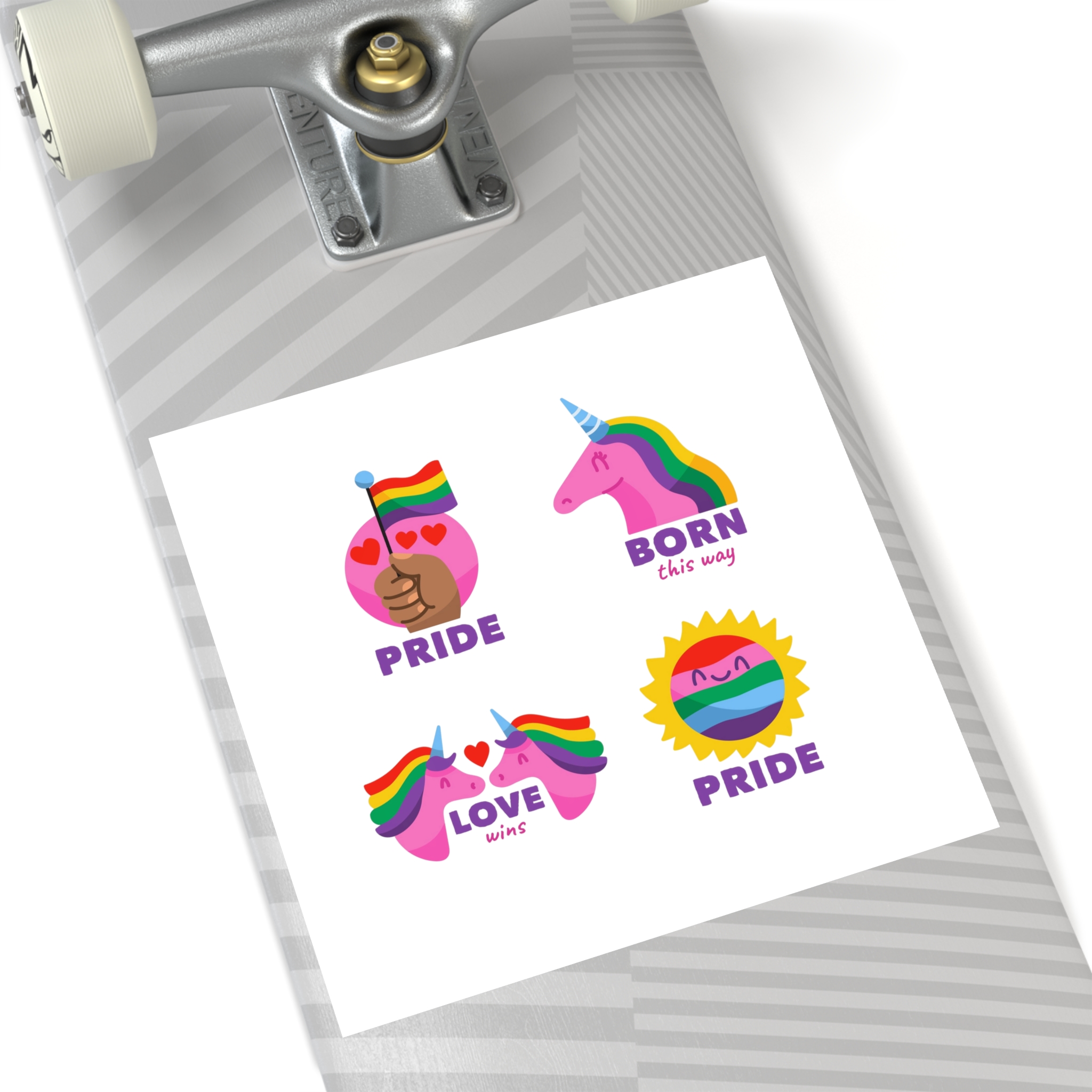 Illustrations Pride Day Badges Set Laminate Stickers Square - Image 52