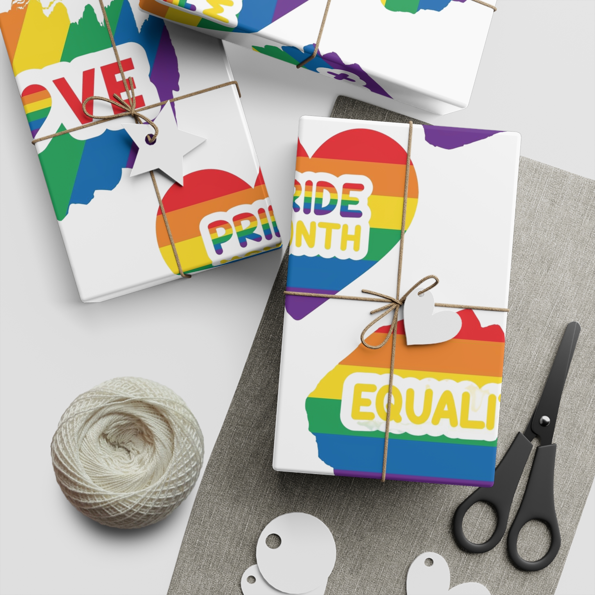 Pride Month Stickers Rainbow Lgbtq Flag Love Equality Gift Wrapping Paper Sheets 1pc - Image 2