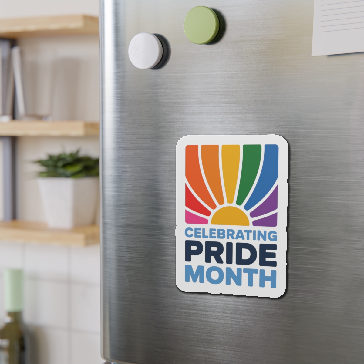 Celebrating Pride Month Colorful Graphic Design Die Cut Magnets - Image 15