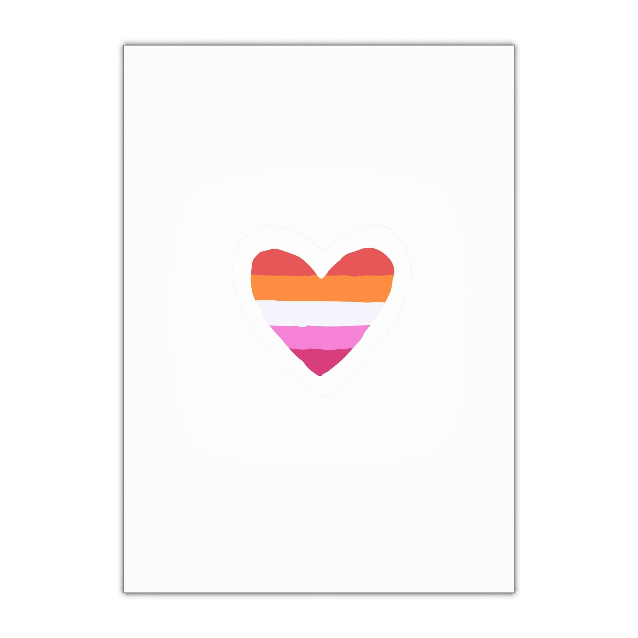 Lgbt Sticker Lgbtq Rainbow Lesbian Flag Heart Shape Acceptance Sexual Orientation Self Determination Homosexual Love Symbol Pride Month Flat Hand Drawn Isolated Vector Illustration Gift Wrapping...