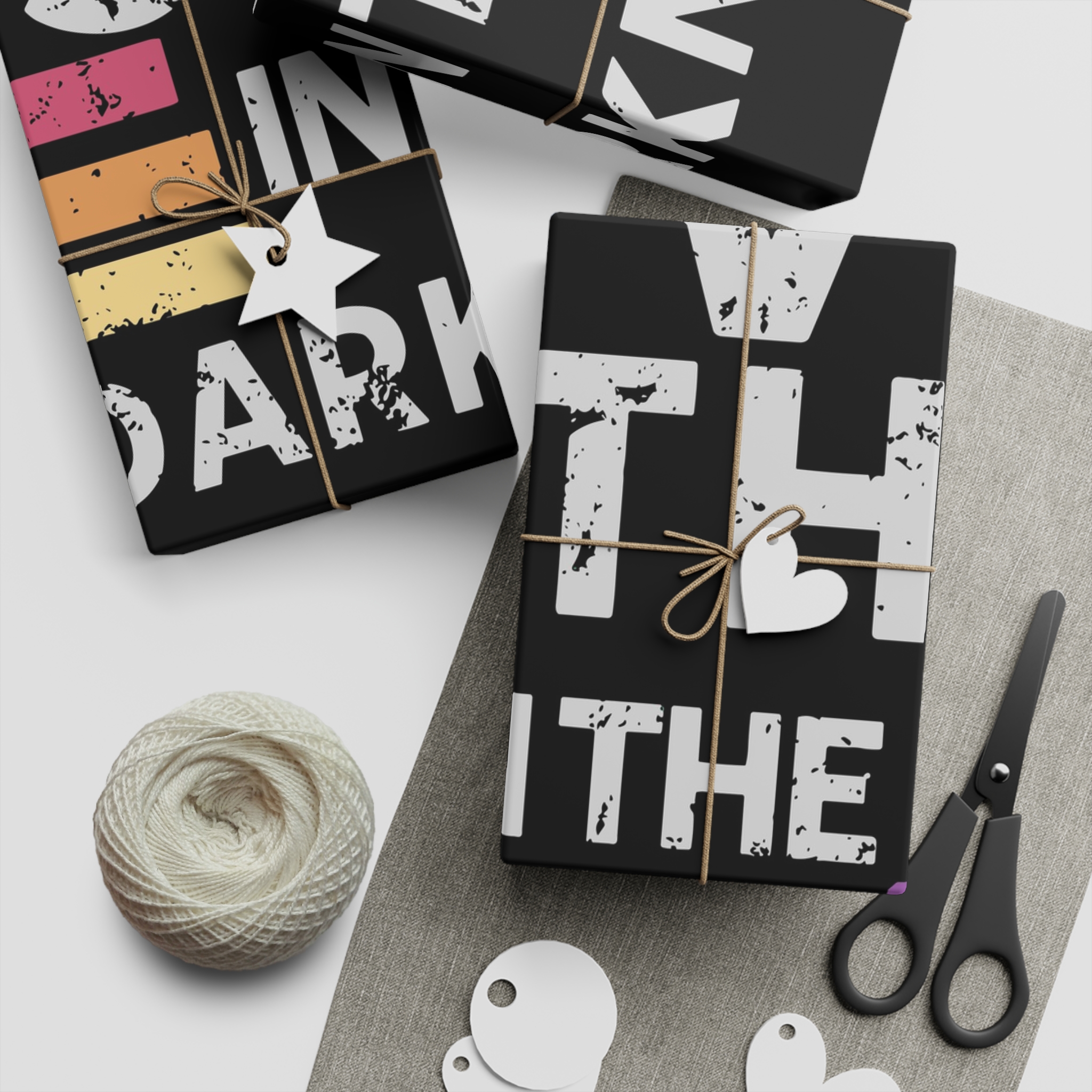 Love Is the In the Darkness Gift Wrapping Paper Sheets 1pc - Image 5
