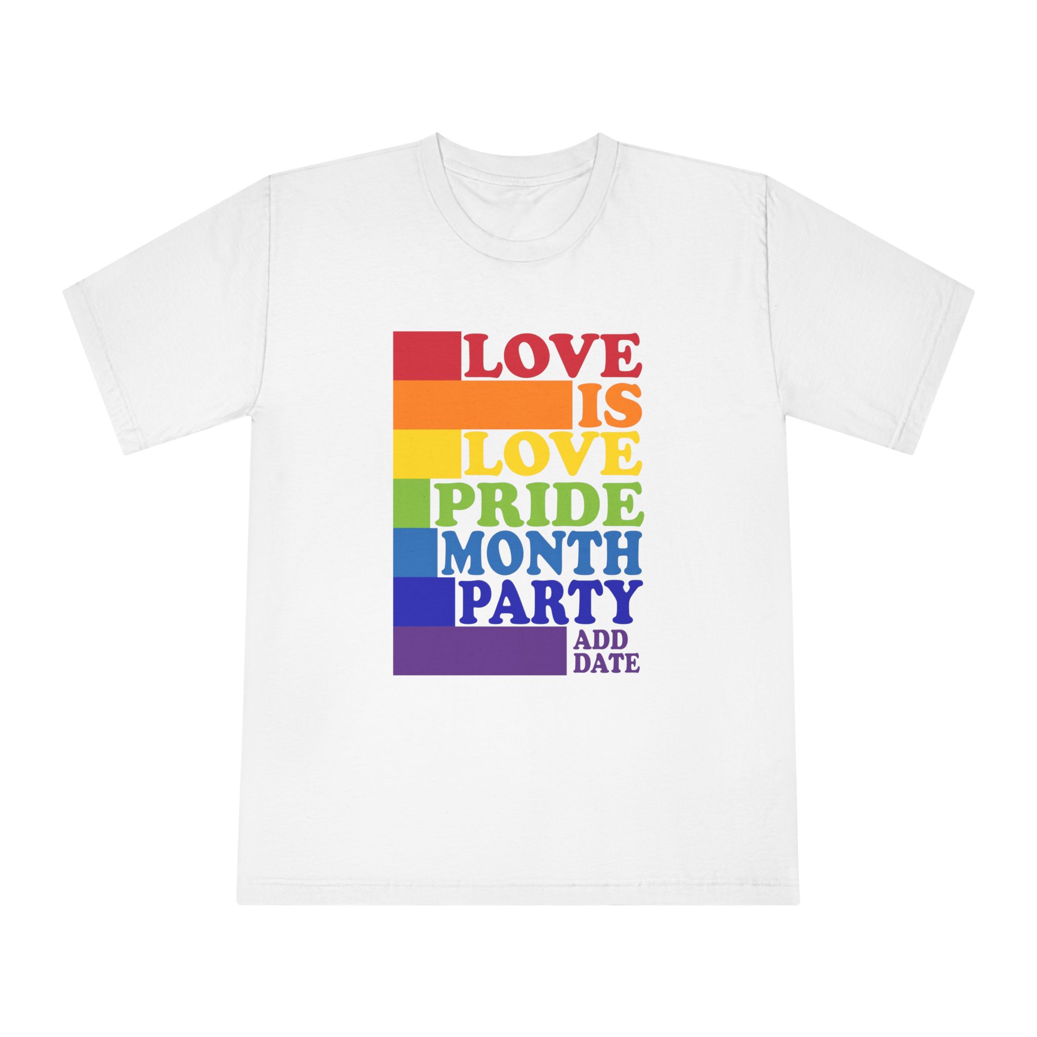Love Is Love Pride Month Party Poster Flyer Social Media Post Design - Unisex Classic Crewneck T Shirt