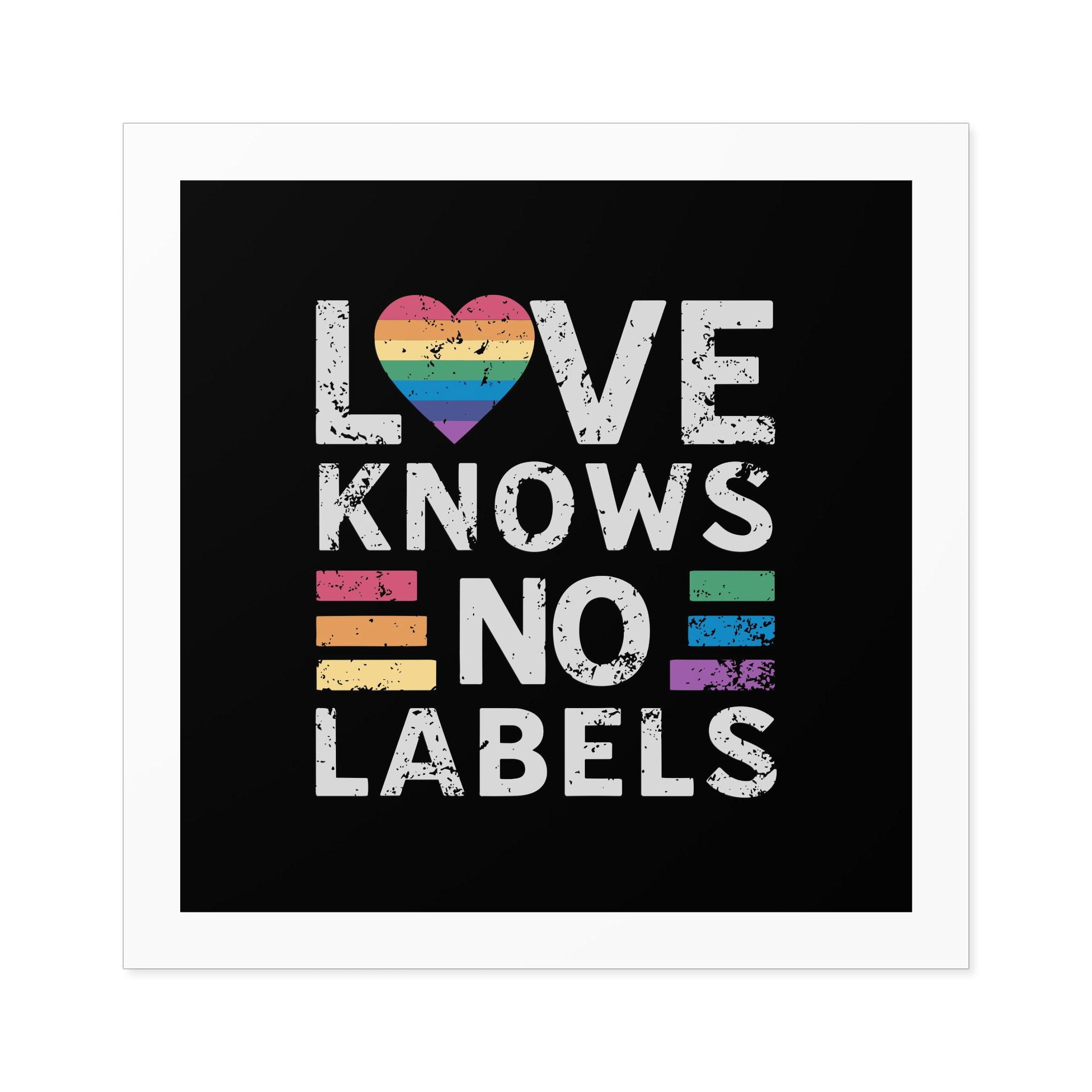 Love Knows No Labels Happy Pride Month Laminate Stickers Square - Image 57
