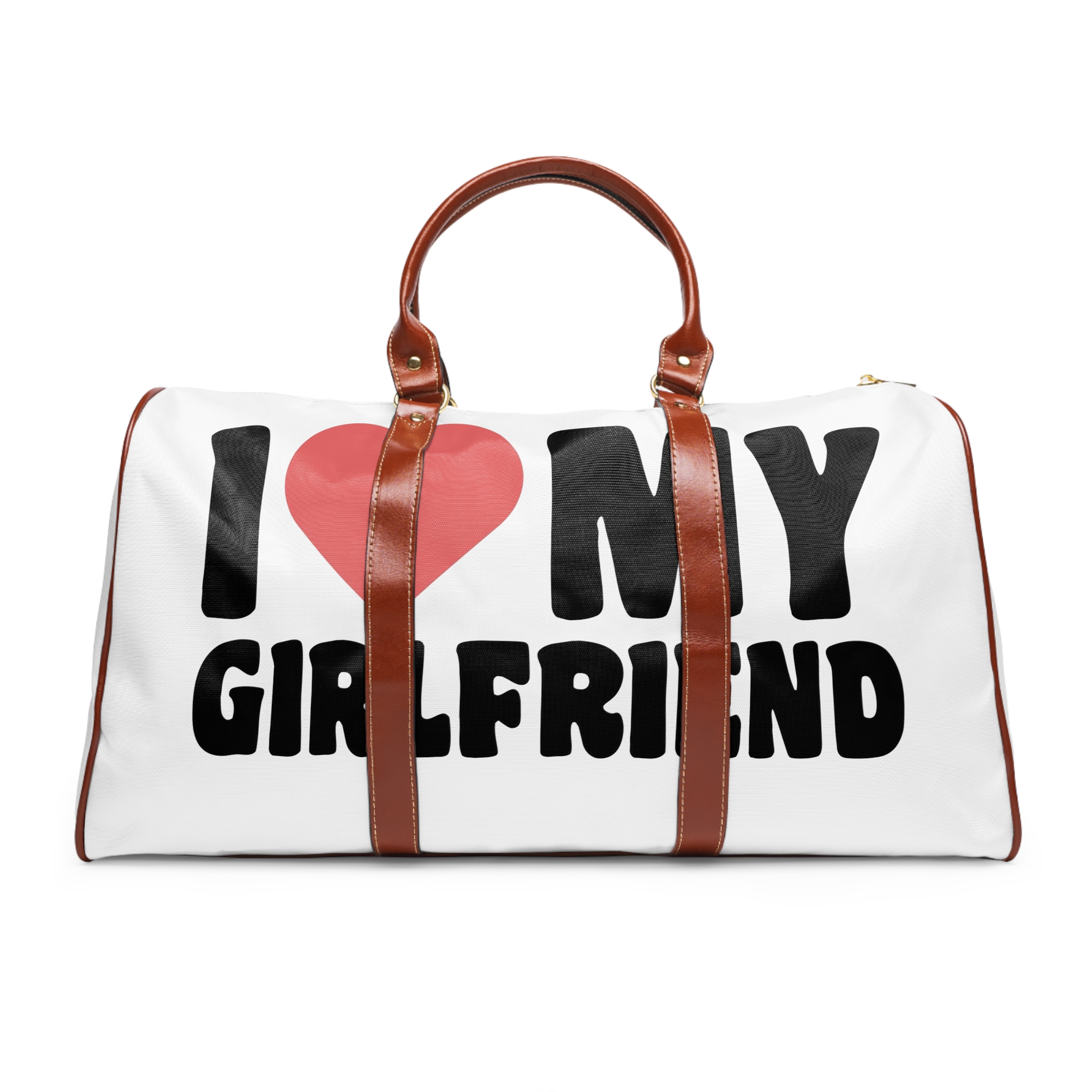 I Love My Girlfriend Iheart My Girlfriend (1) Waterproof Travel Bag