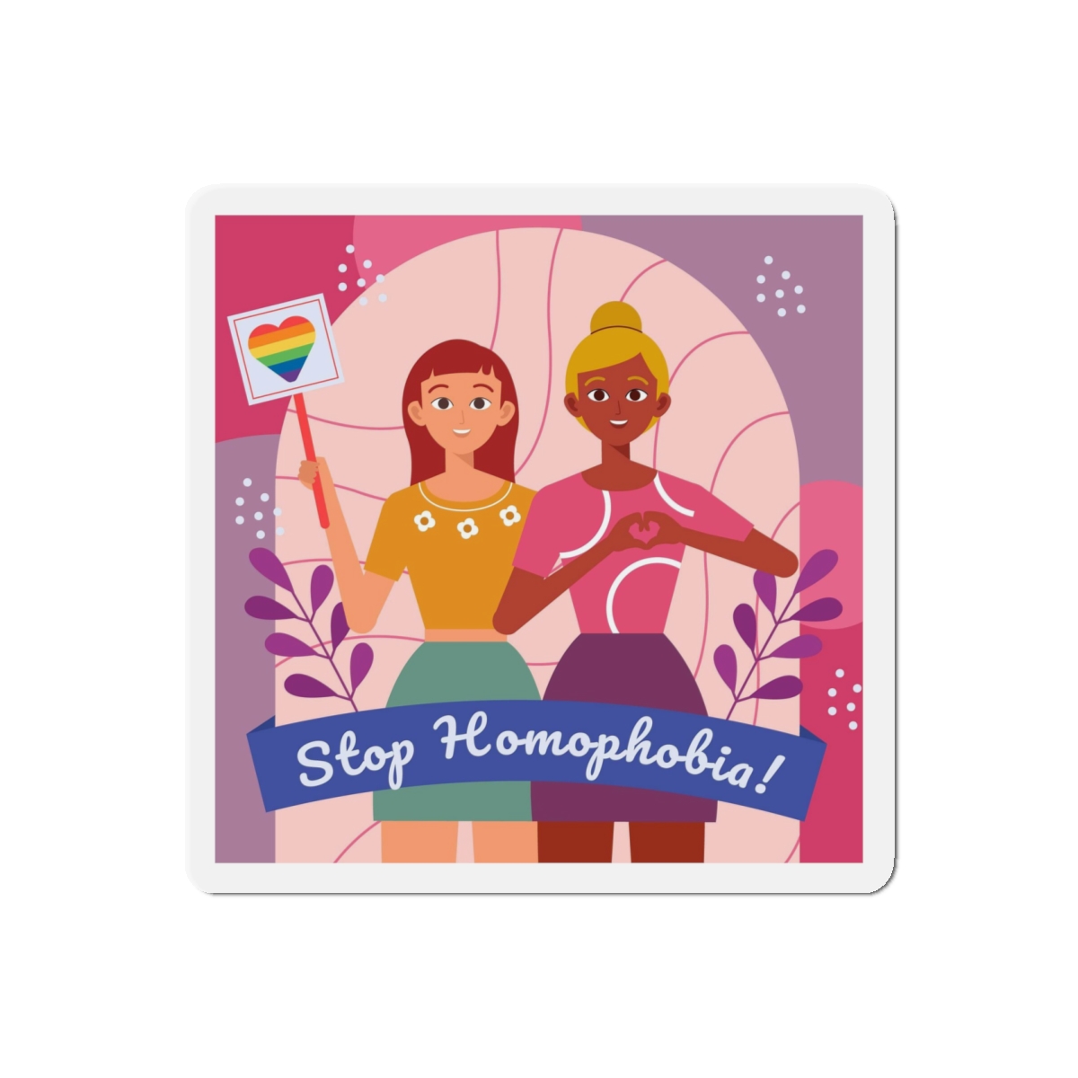 Lesbian Pride Design FE588C Die Cut Magnets - Image 10