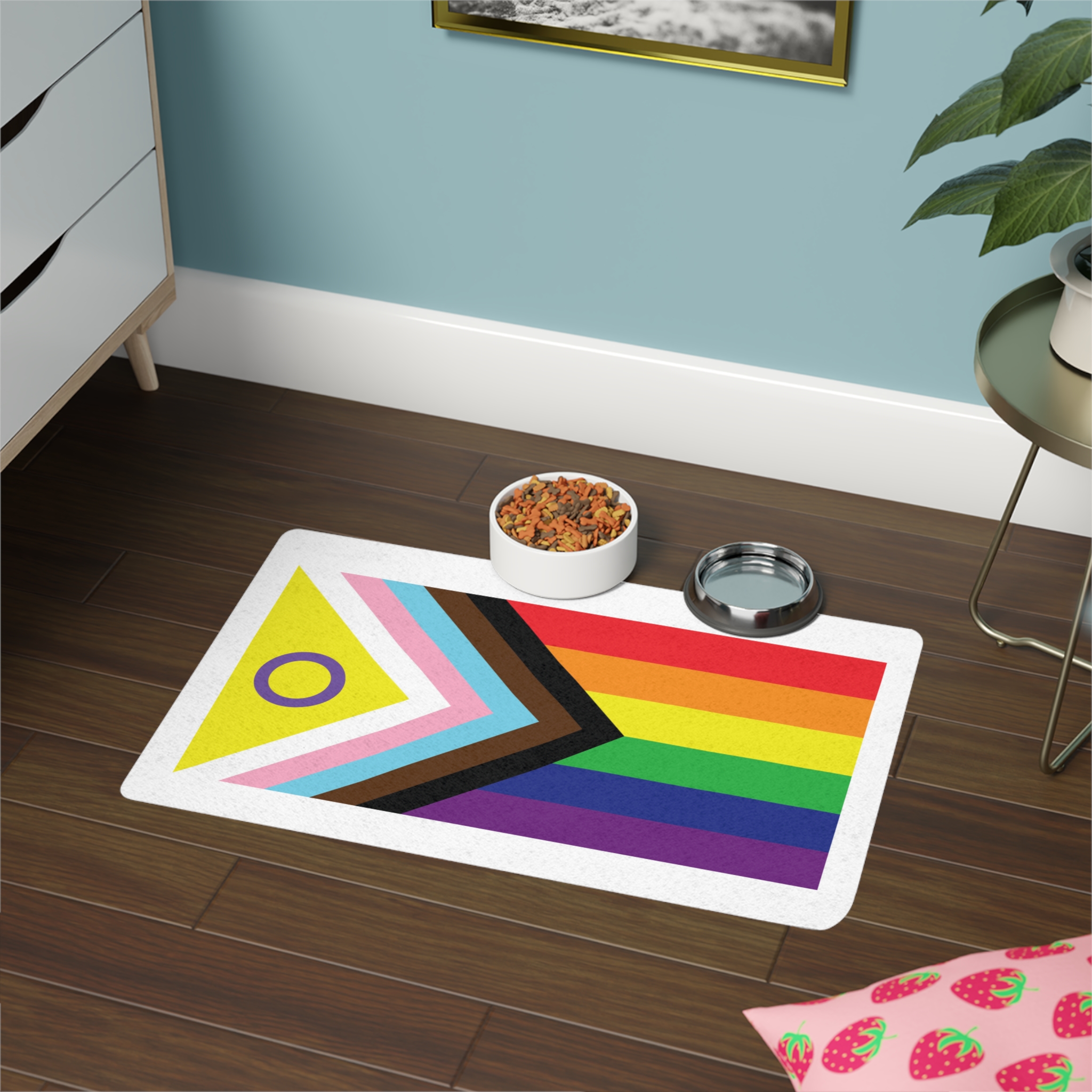 Illustration Rainbow Flag Art Vector Pet Food Mat 12x18 - Image 4
