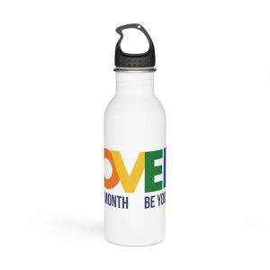 Lgbt Pride Month June 2026 Lesbian Gay Bisexual Transgender Lgbtq Flag Rainbow Love Vector Stainless Steel Water Bottle