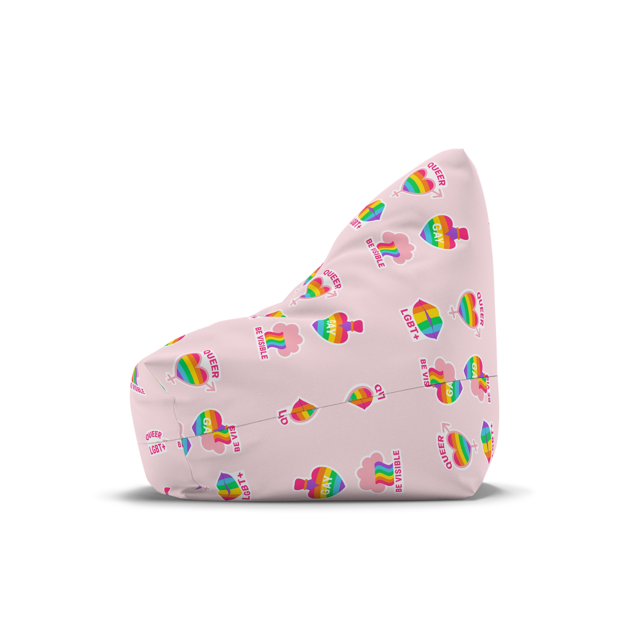 Flat Labels Collection Pride Month Celebration Bean Bag Chair Cover - Image 4