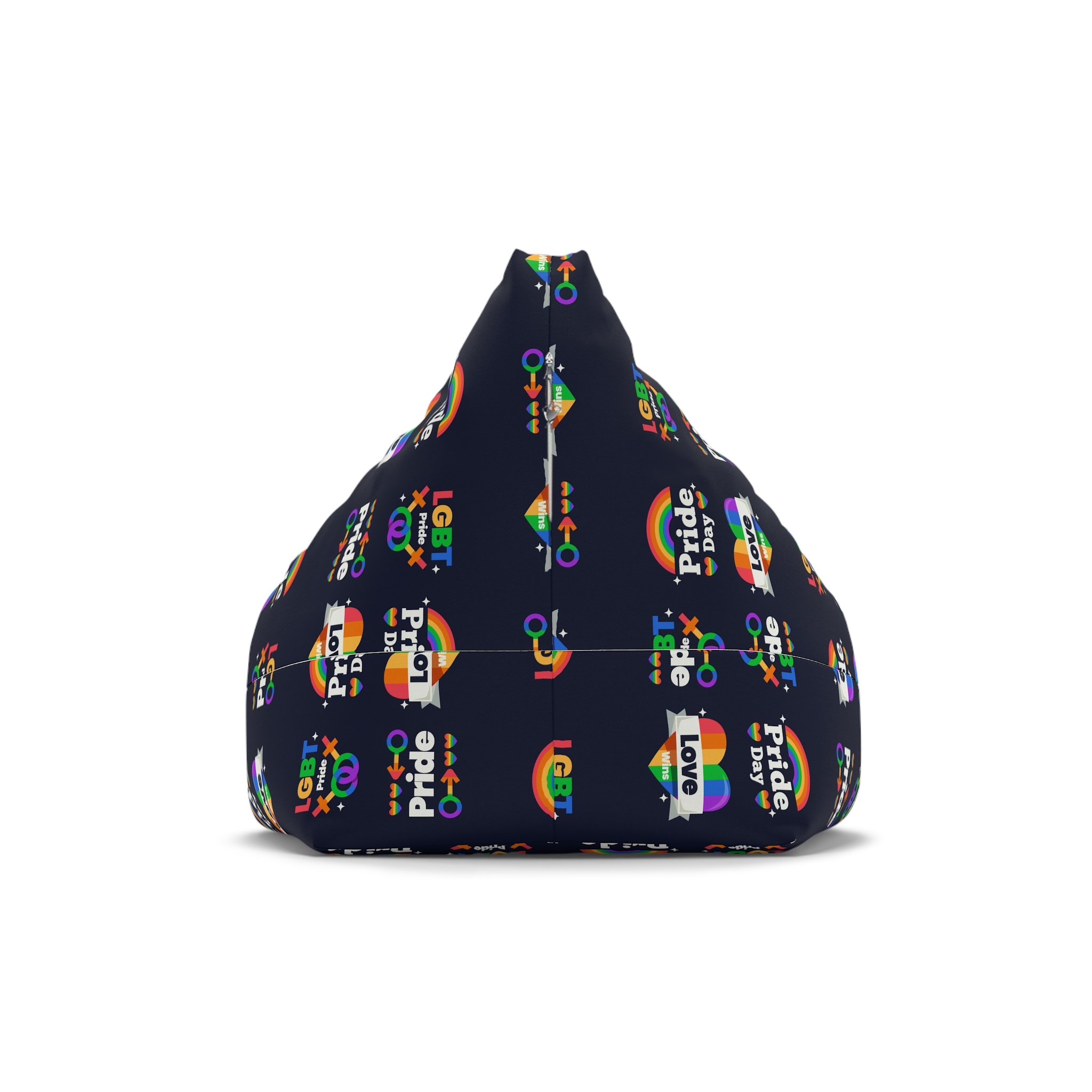 Flat Pride Day Badge Collection 3 Bean Bag Chair Cover - Image 2