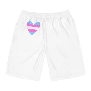 Transgender Pride Flag Heart Shape Lgbt Love Symbol Lgbtq Rainbow Sticker With Blue Pink White Stripes Sexual Orientation Self Determination Flat Hand Drawn Isolated Vector Illustration Mens Board...