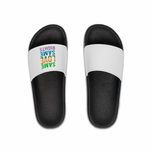 Typography T Shirt Design Collection Mens Slide Sandals