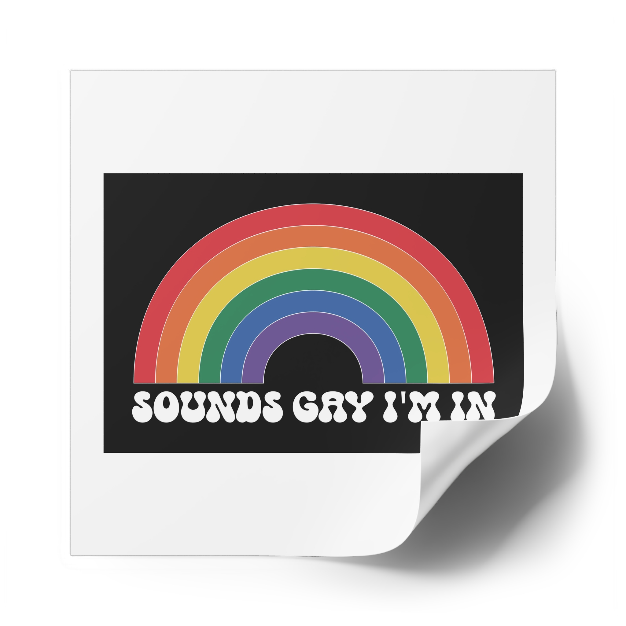 Pride Lgbtq Gay Typography Vector Tshirt Design(7) Laminate Stickers Square - Image 62