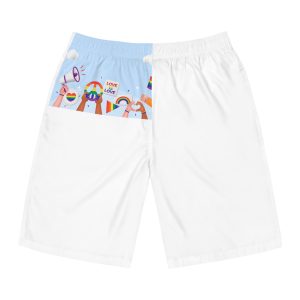 Realistic Background Pride Month Celebration Mens Board Shorts Aop