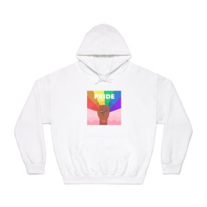 Pride Day Concept With Fist Rainbow Unisex Dryblend Hooded Sweatshirt