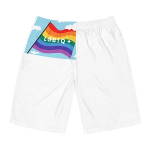 Rainbow Flag Banner Template Lgbtq Rights Mens Board Shorts Aop