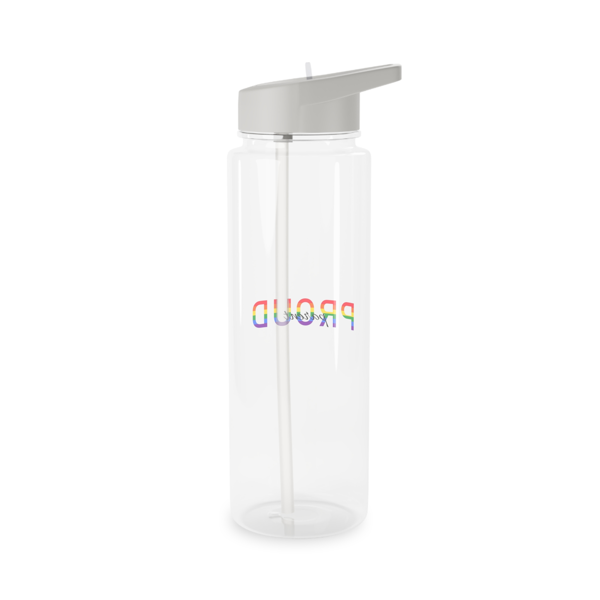 Proud Parent Letering Rainbow Colors Lgbt Flag Lgbt Parents Community Support Tritan Water Bottle - Image 6
