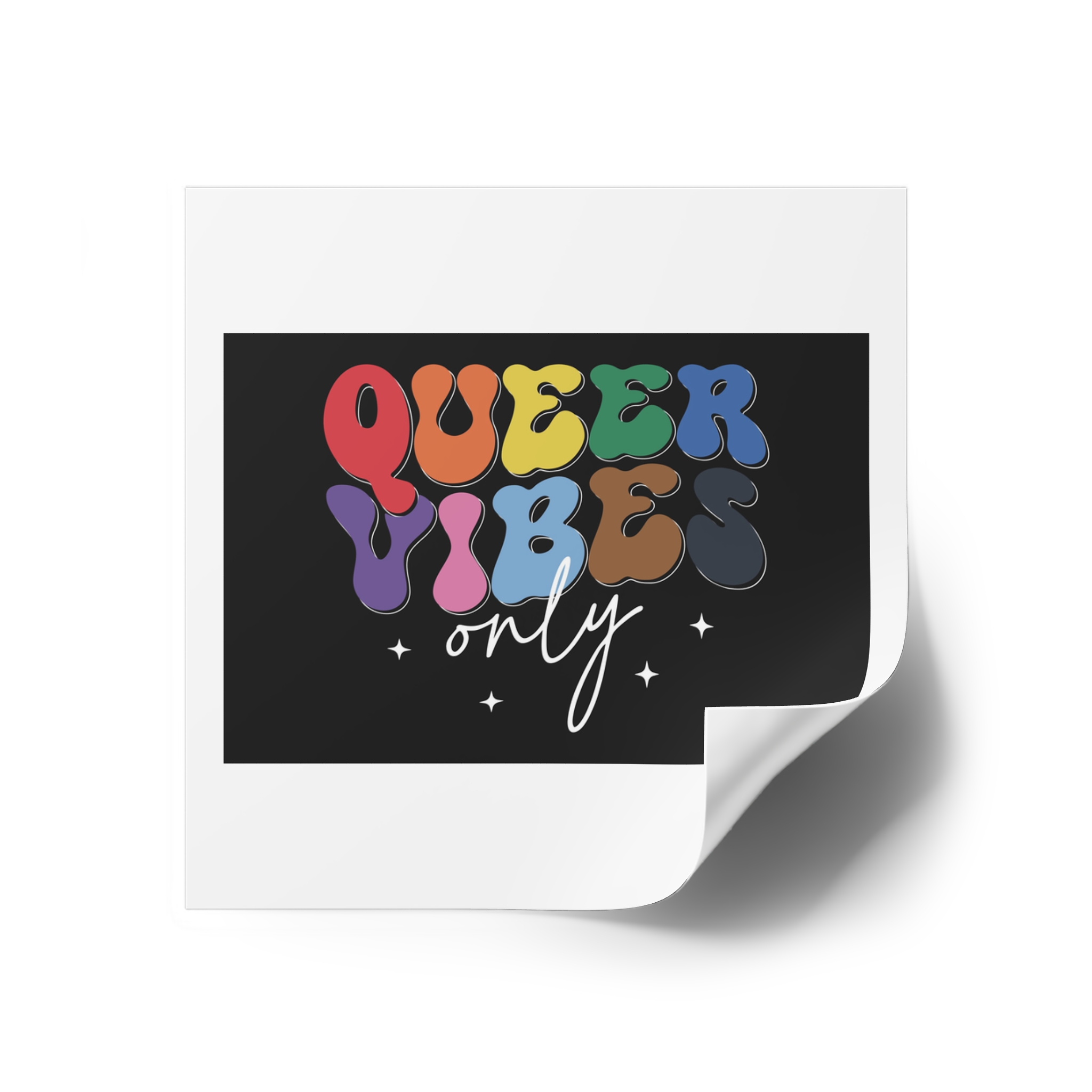 Pride Lgbtq Gay Typography Vector Tshirt Design(1) Laminate Stickers Square - Image 18