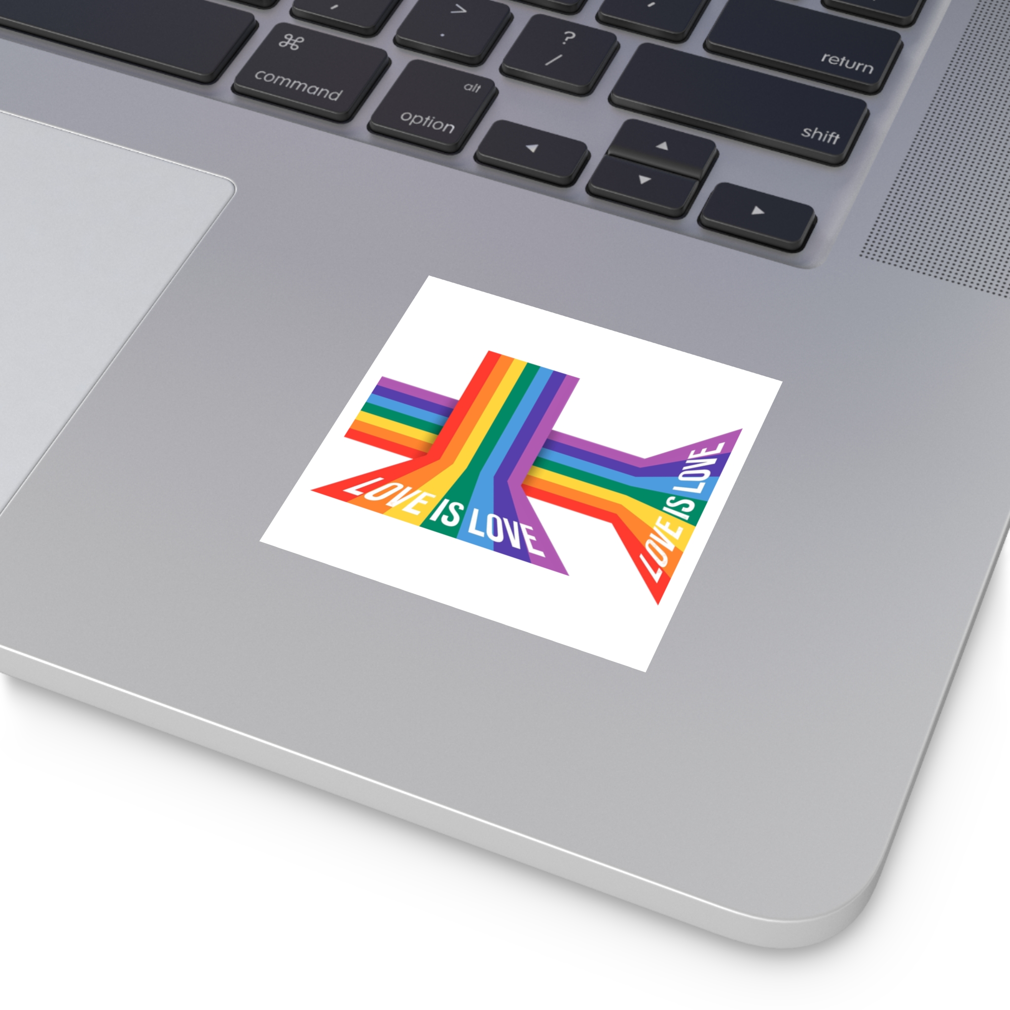 Pride Month Banner With Pride Lgbtq Rainbow Flag Vector Background Laminate Stickers Square - Image 3