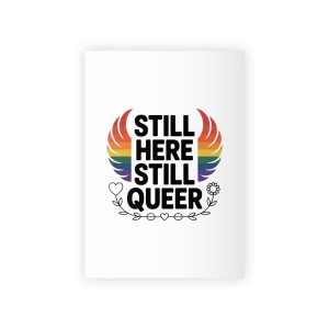 Still Here Still Queer T Shirt Design Isolated White Background 2 Gift Wrapping Paper Rolls 1pc