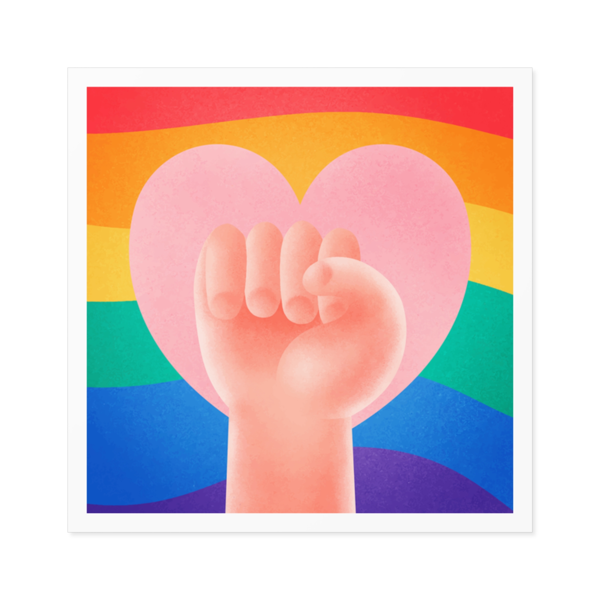 Pride Day Concept 2 Laminate Stickers Square