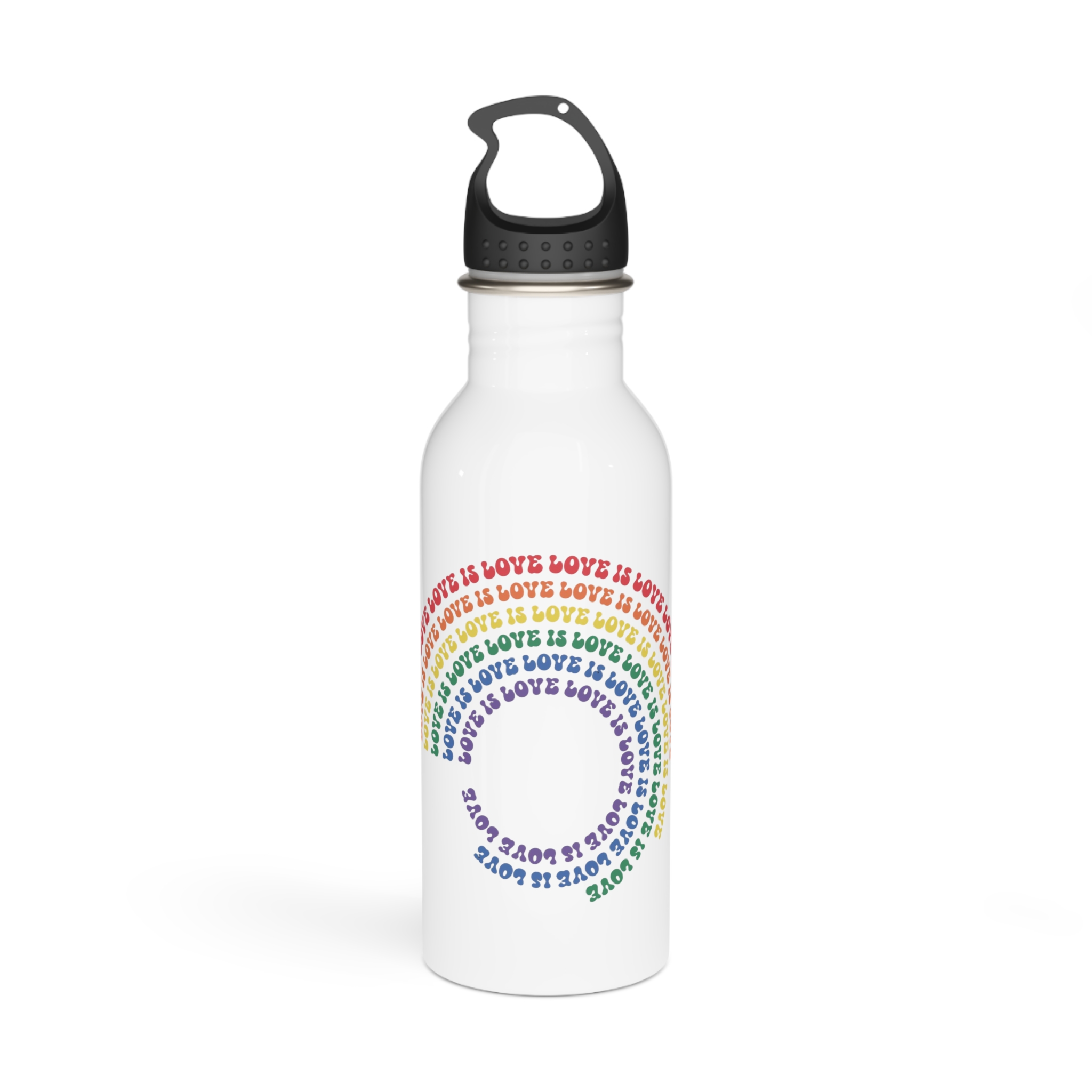 Pride Lgbtq Gay Typography Vector Tshirt Design Stainless Steel Water Bottle
