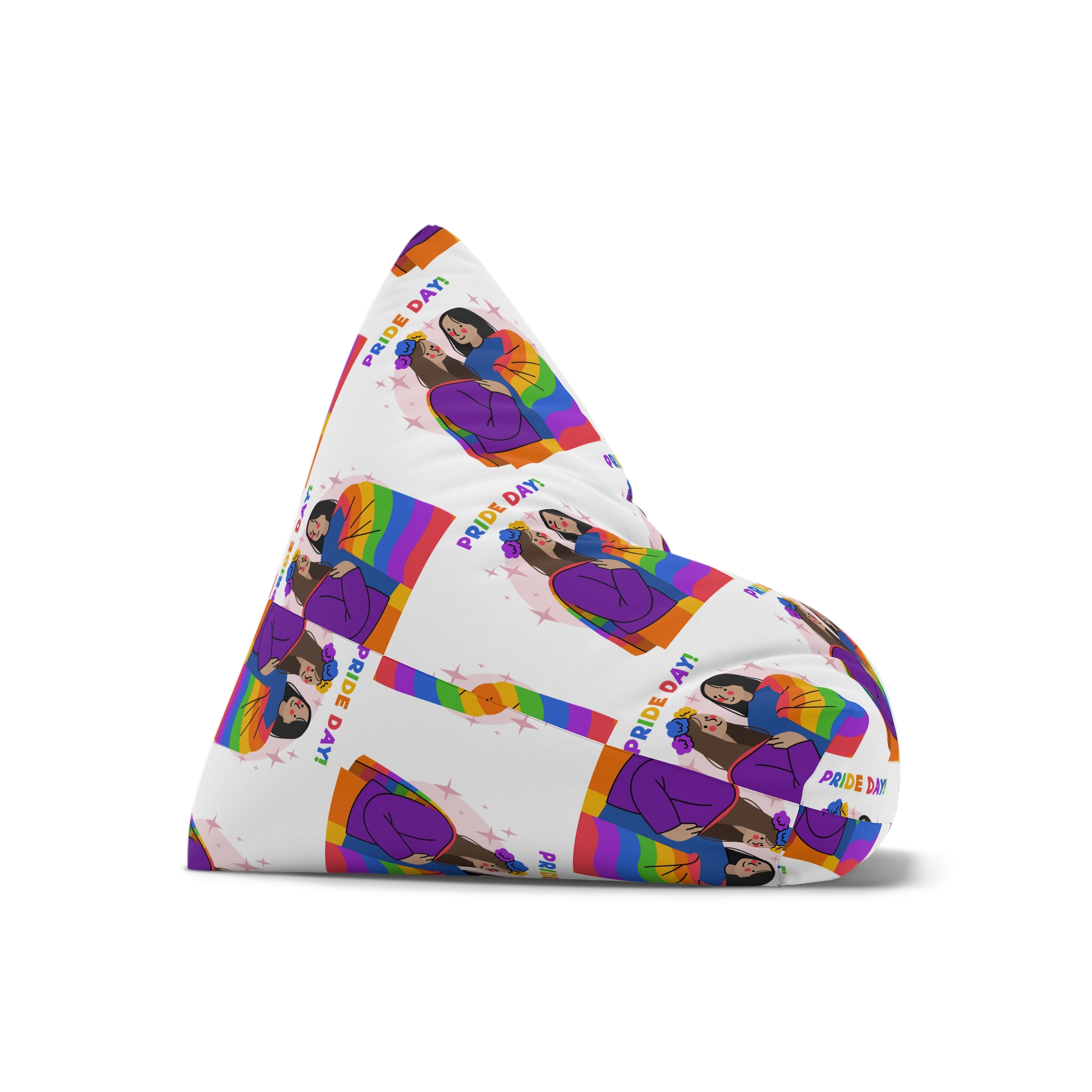 Hand Drawn Pride Day Illustration Bean Bag Chair Cover - Image 7
