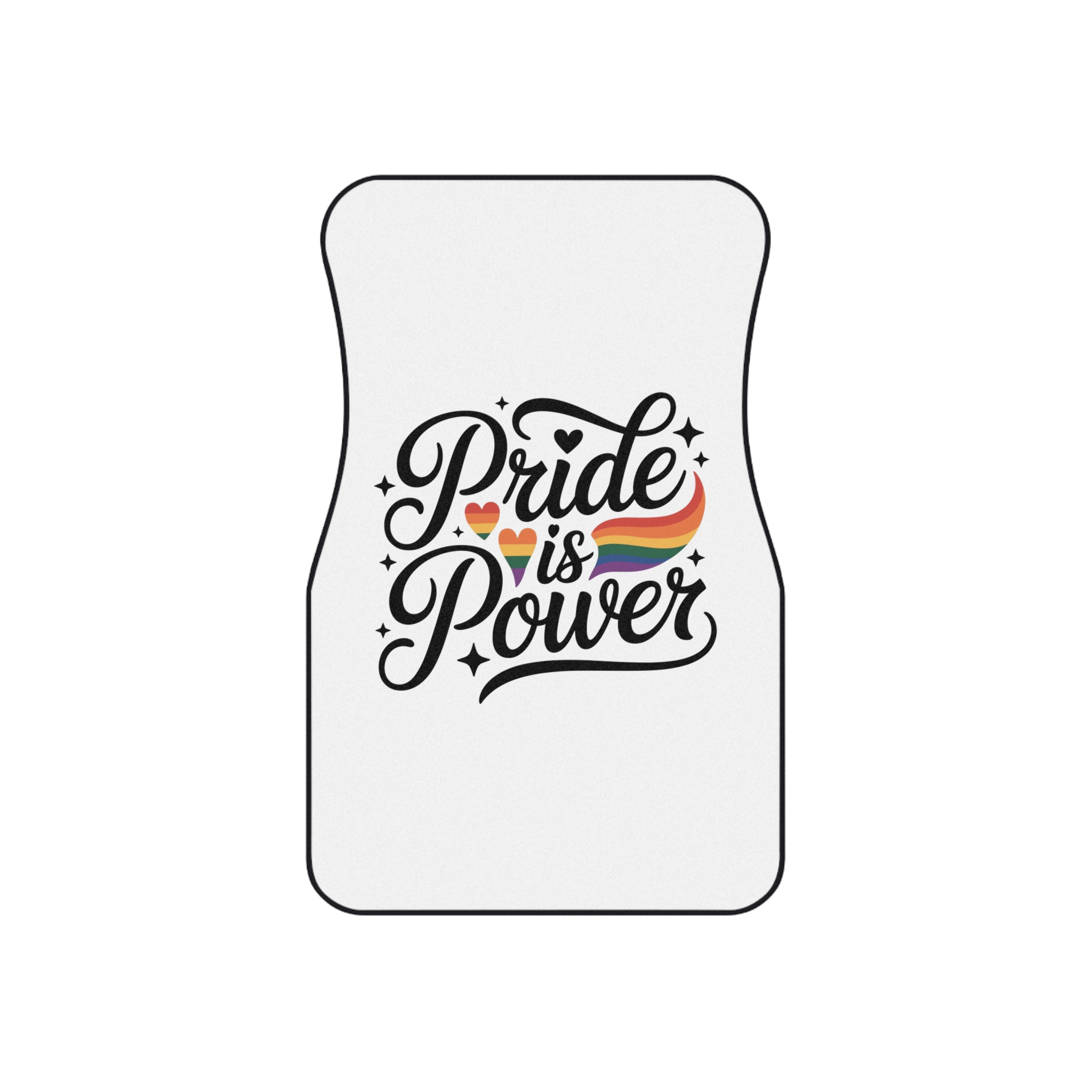 Pride Is Power T Shirt Design Isolated White Background 2 Car Mats Set Of 4 - Image 2