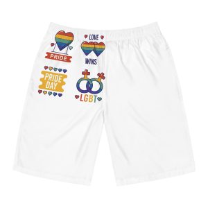 Pride Day Label Collection Concept Mens Board Shorts Aop