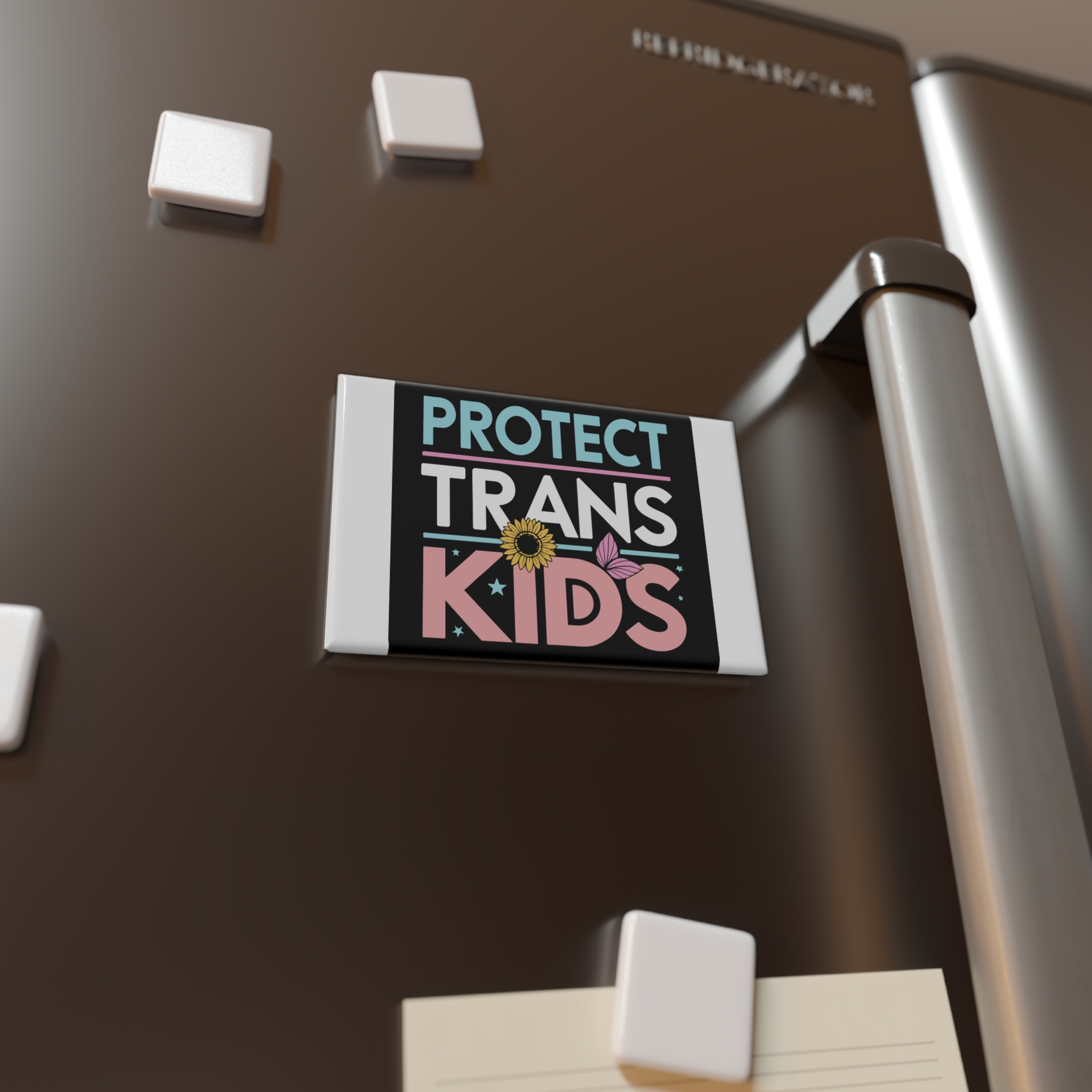Protect Trans Kids Button Magnet Rectangle 1 And 10 Pcs - Image 8