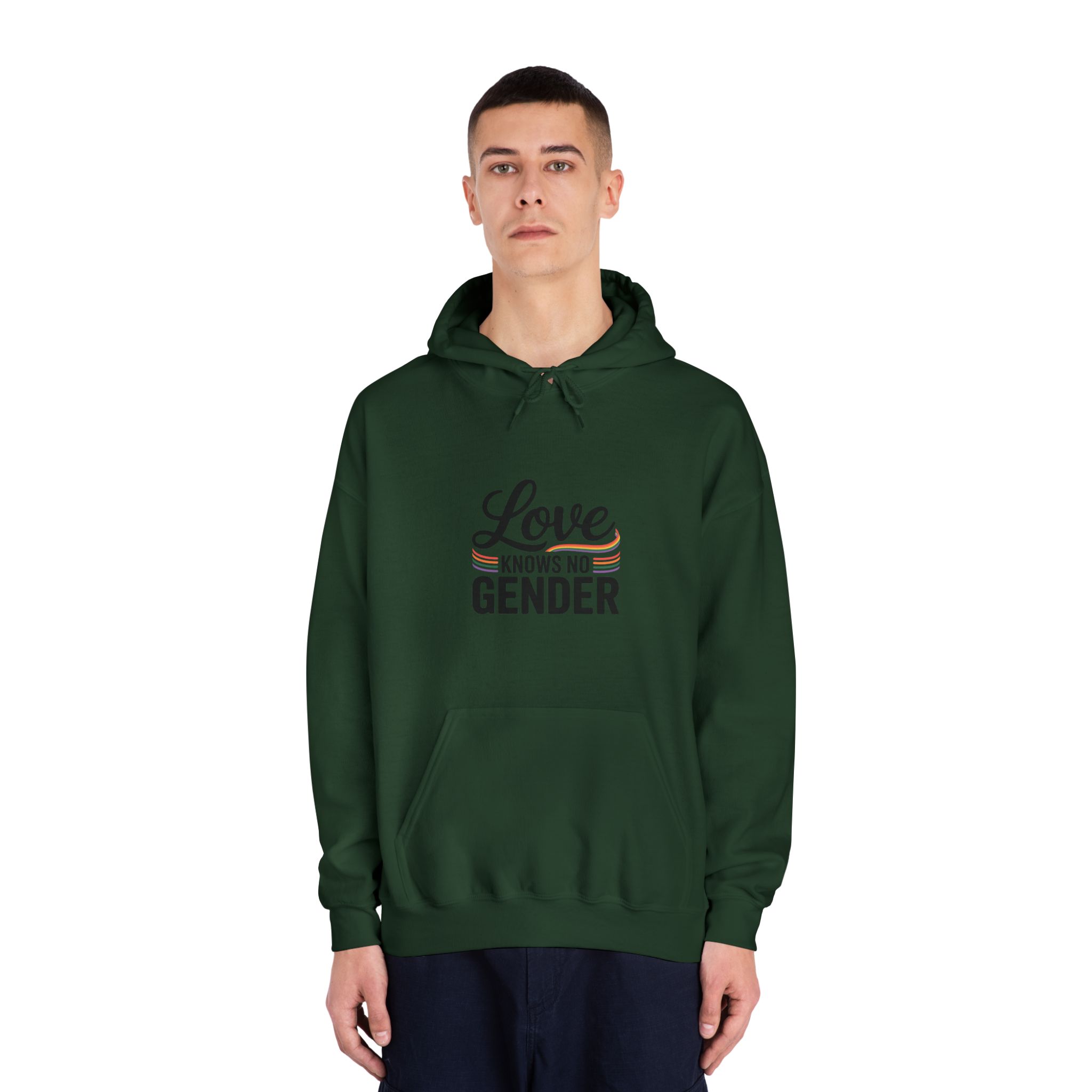 Love Knows No Gender T Shirt Design Isolated White Background 2 Unisex Dryblend Hooded Sweatshirt - Image 23