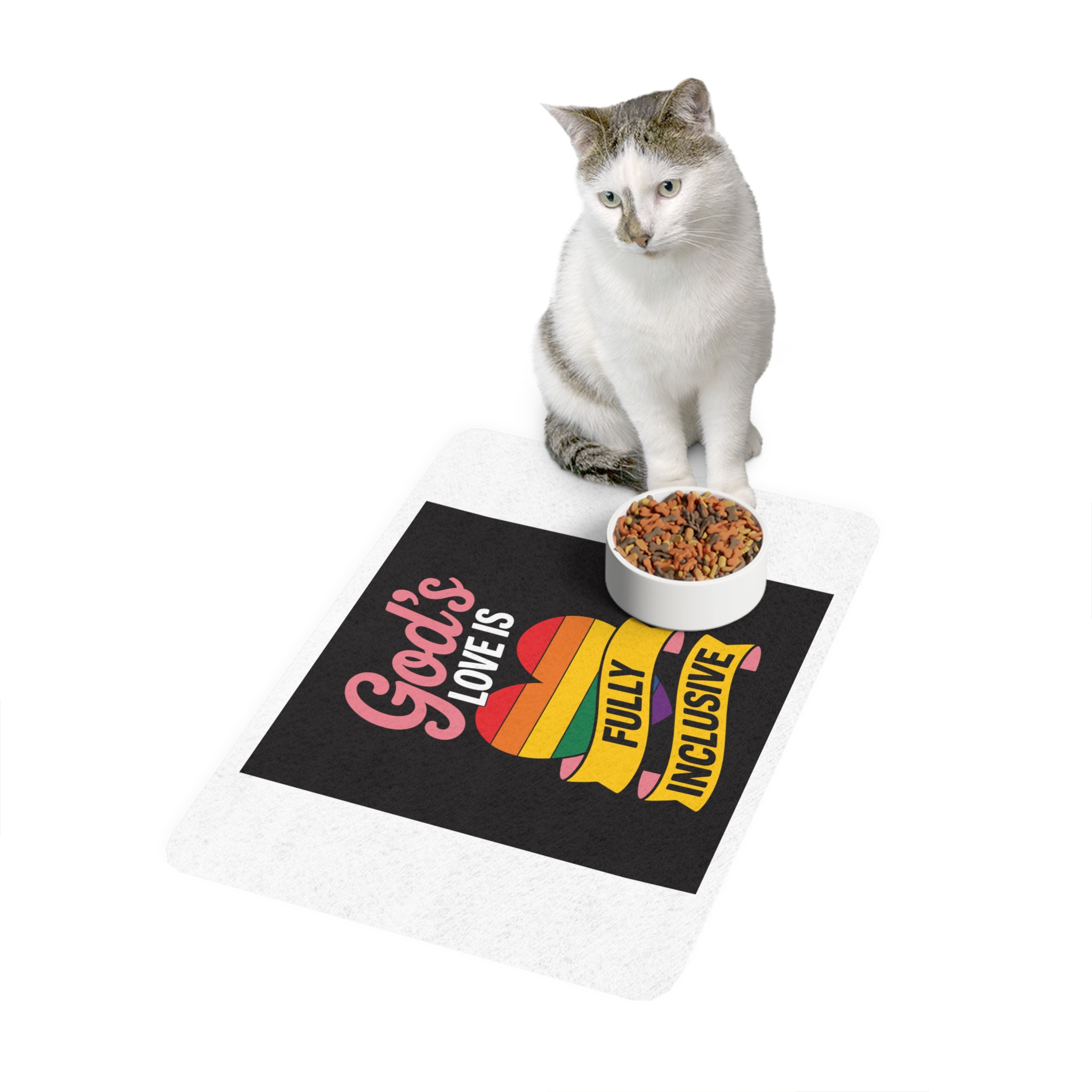 Lesbian Pride Design 050E93 Pet Food Mat 12x18 - Image 3