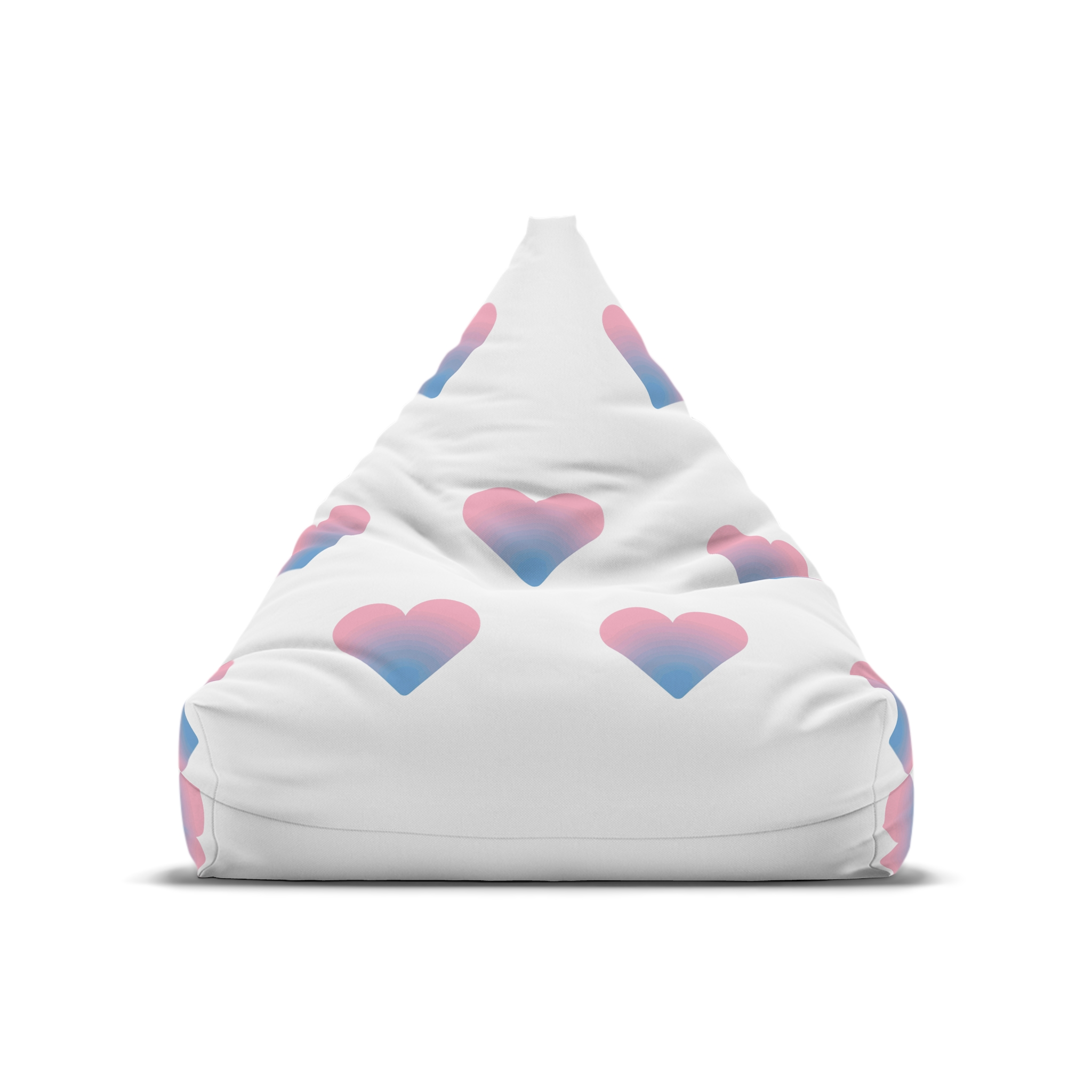 Gradient Heart Symbol Love Affection Bean Bag Chair Cover - Image 5