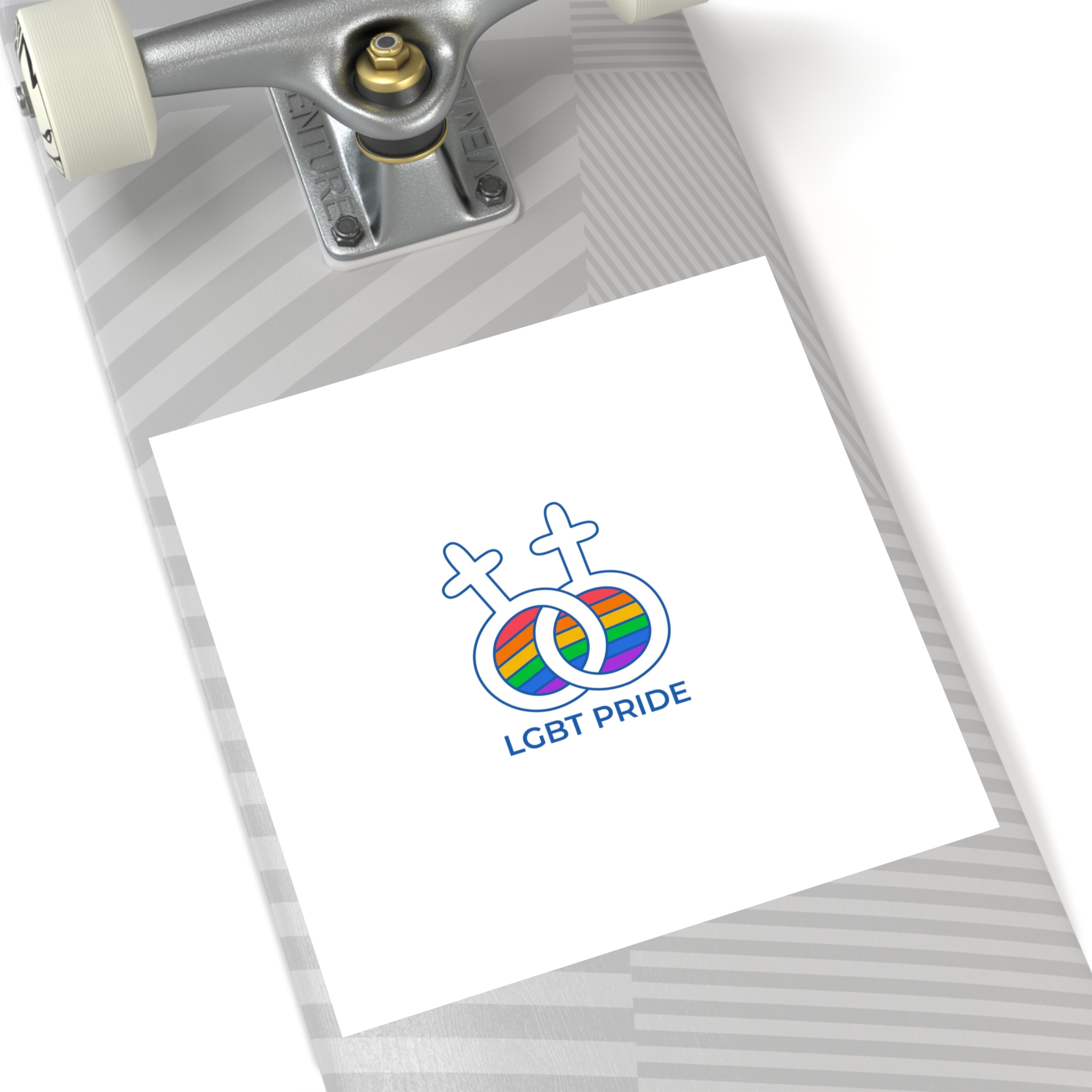 Hand Drawn Pride Month Lgbt Logo Template Laminate Stickers Square - Image 52