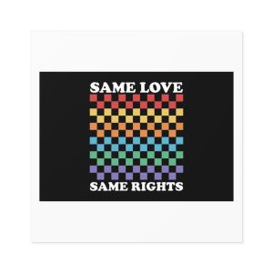 Pride Lgbt Gay Typography T Shirt Design Laminate Stickers Square