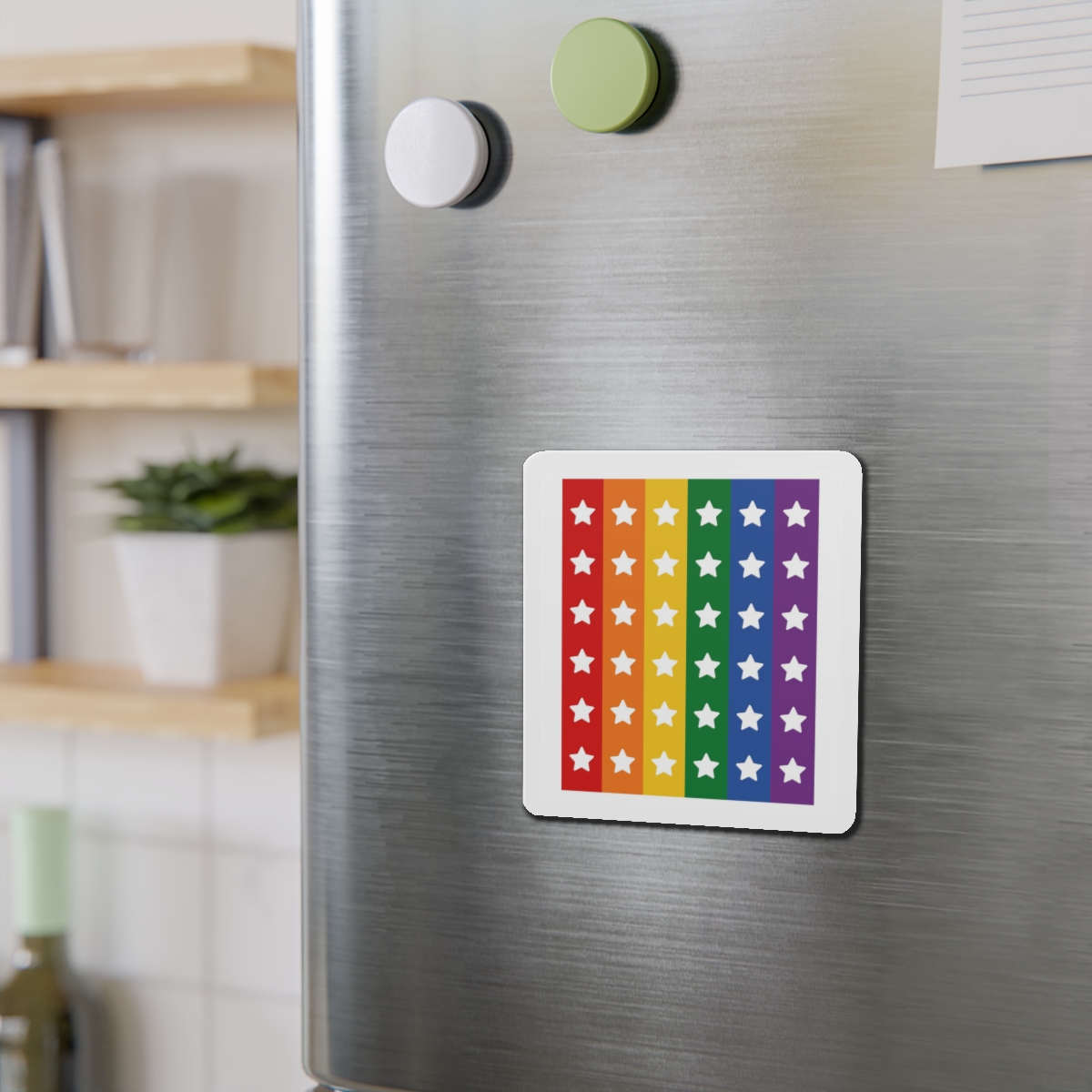 Lgbt Pride Month June Lesbian Gay Bisexual Transgender Lgbtq Flag Rainbow Vector(3) (1) Die Cut Magnets - Image 9