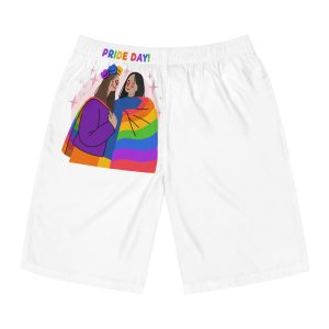 Hand Drawn Pride Day Illustration Mens Board Shorts Aop