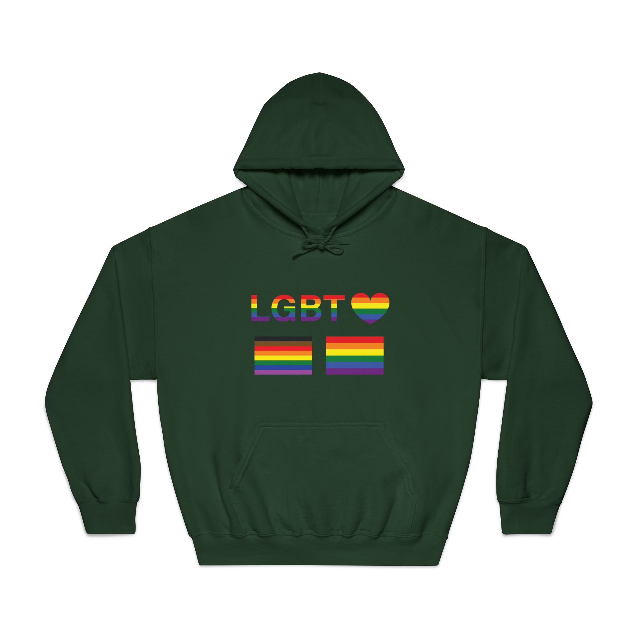 Lgbt Word Text Letter With Heart Rainbow Color Flag Isolated White Background Vector Illustrati Unisex Dryblend Hooded Sweatshirt - Image 21