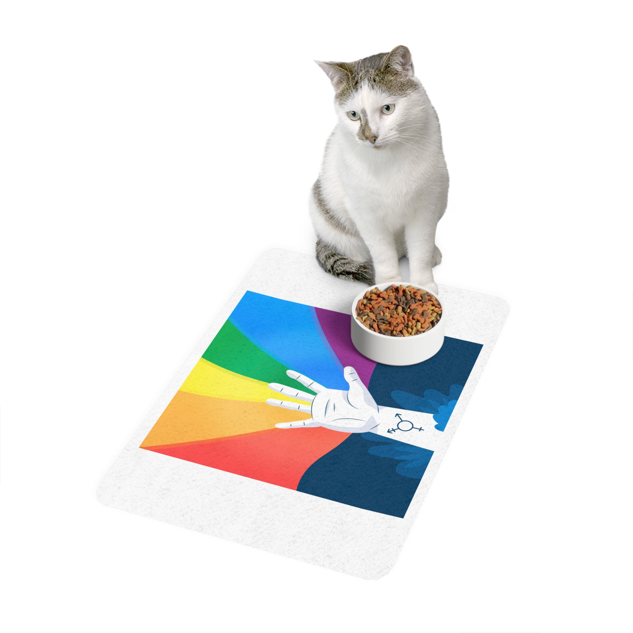 Pride Day Concept Pet Food Mat 12x18 - Image 3