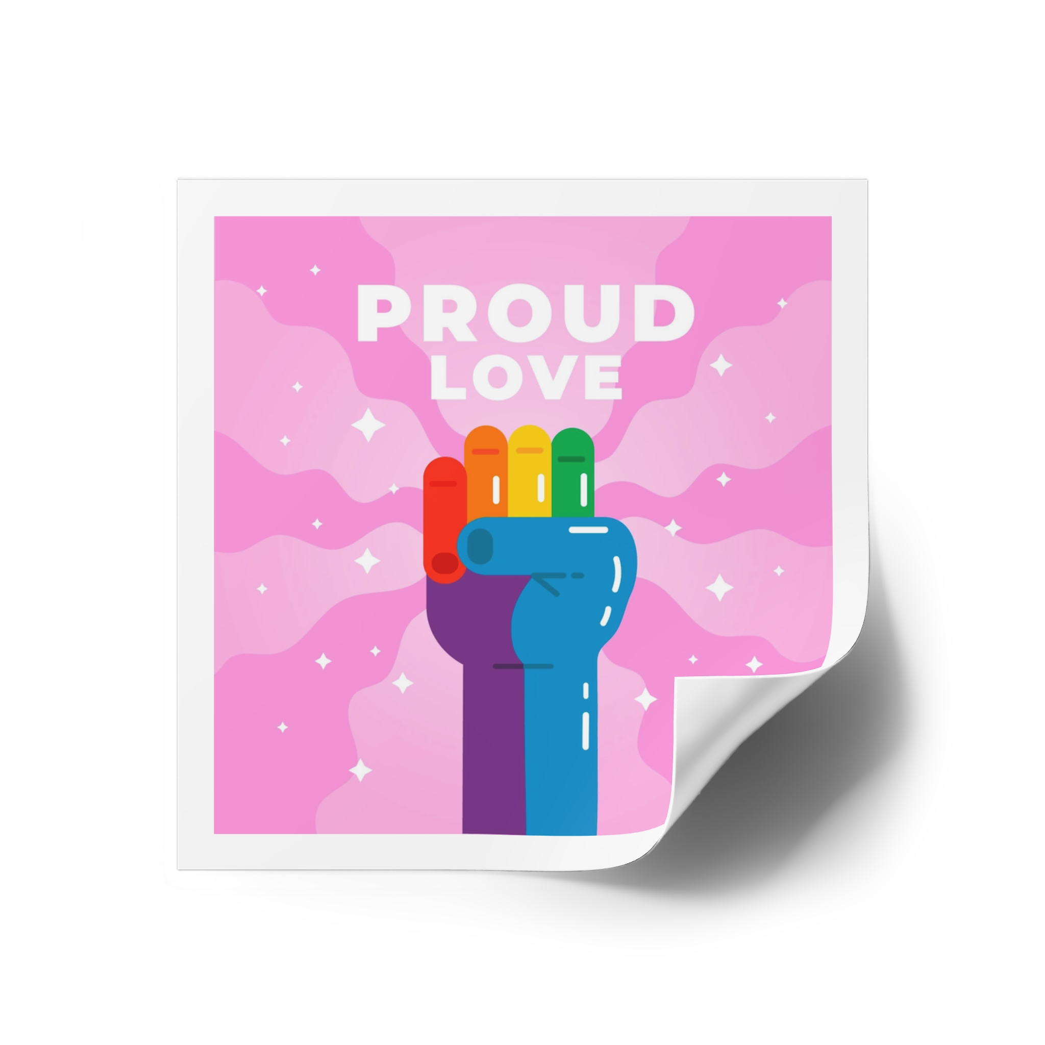 Pride Day Concept(4) Laminate Stickers Square - Image 26