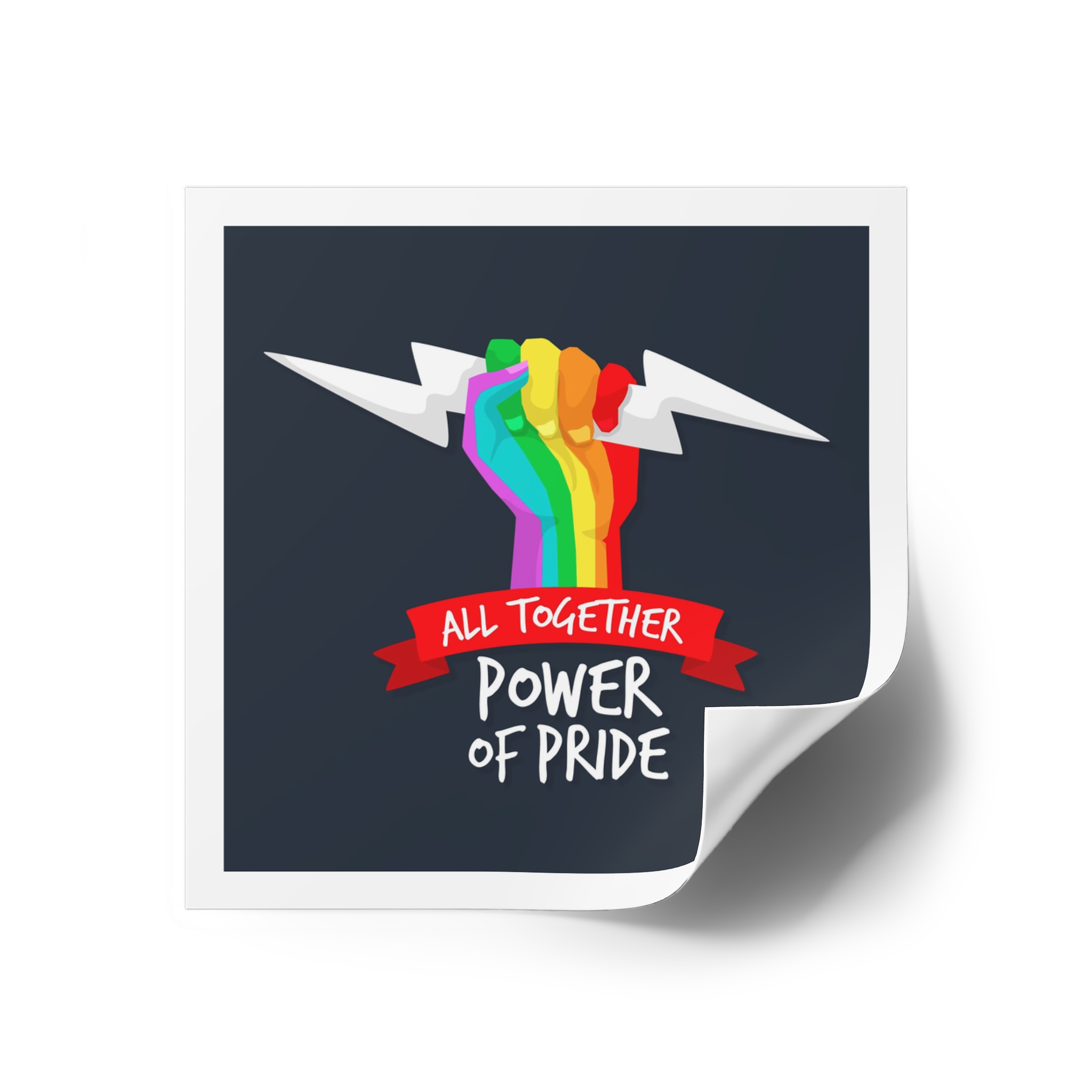 Pride Day Event Theme Laminate Stickers Square - Image 18