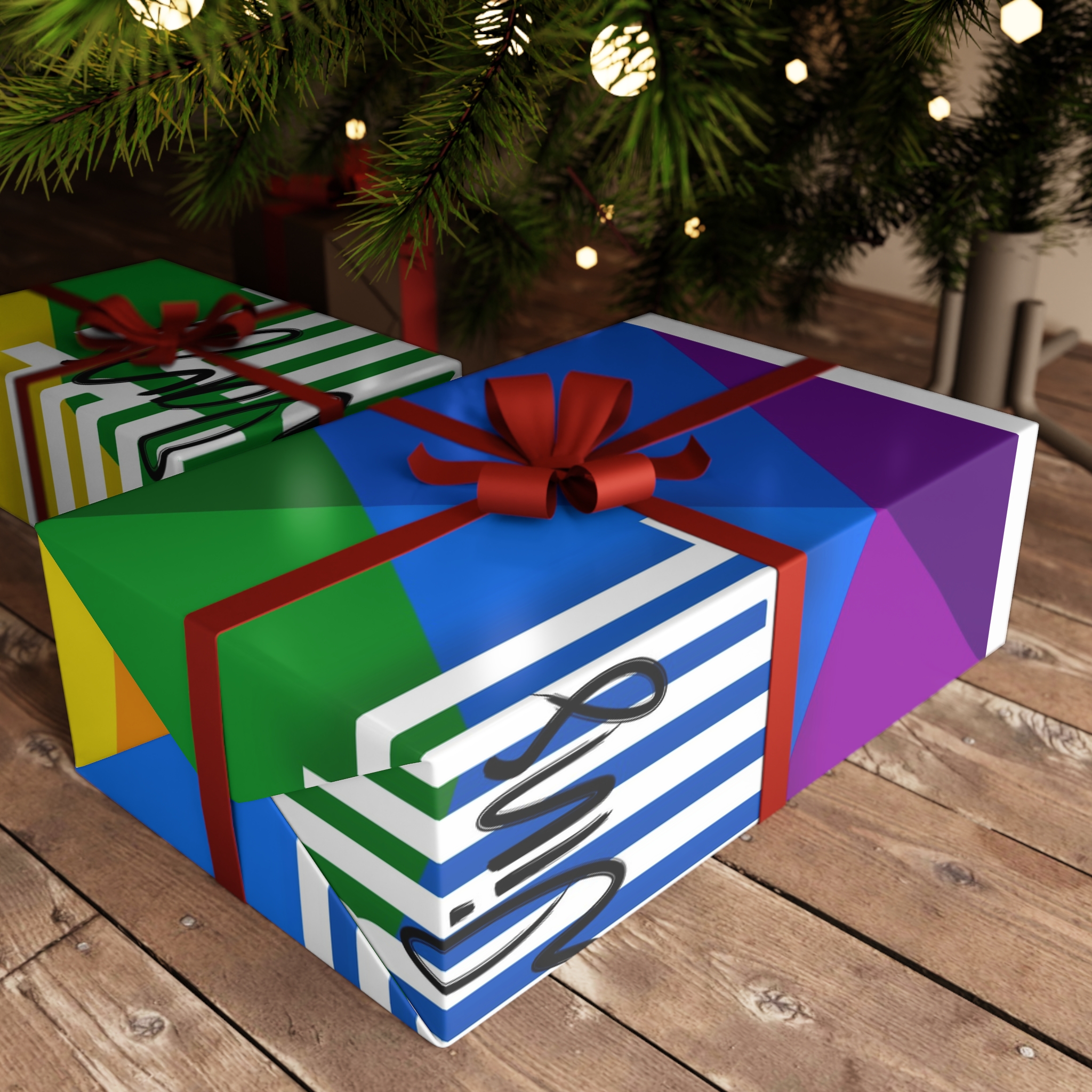 Pride Design 2 Gift Wrapping Paper Sheets 1pc - Image 6