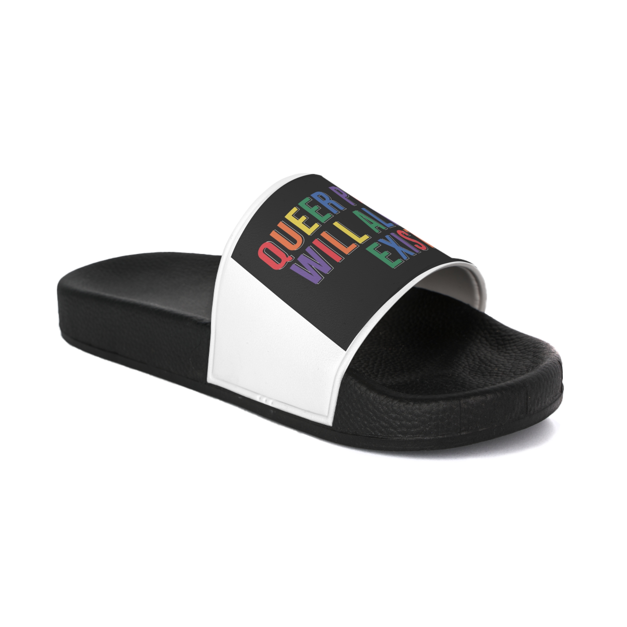 Pride Lgbtq Gay Typography Vector Tshirt Design(12) Mens Slide Sandals - Image 2