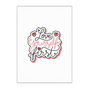 Self Love Lettering Gift Wrapping Paper Sheets 1pc