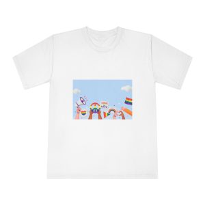Realistic Background Pride Month Celebration - Unisex Classic Crewneck T Shirt