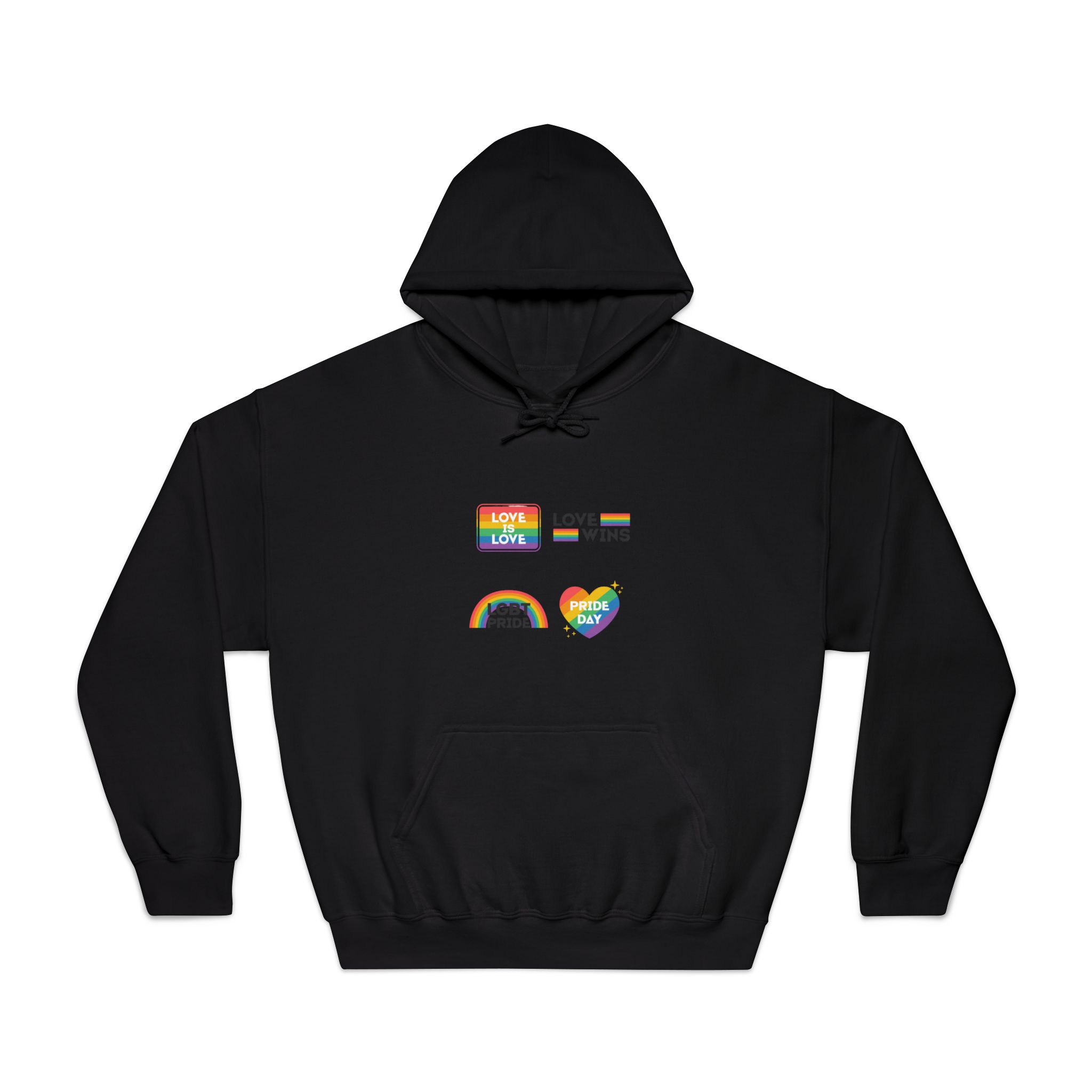 Pride Day Label Collection Design Unisex Dryblend Hooded Sweatshirt - Image 9