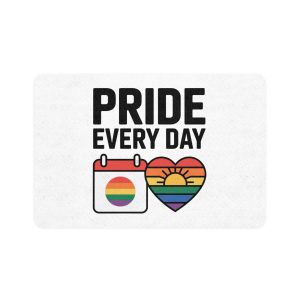 Pride Every Day T Shirt Design Isolated White Background Pet Food Mat 12x18