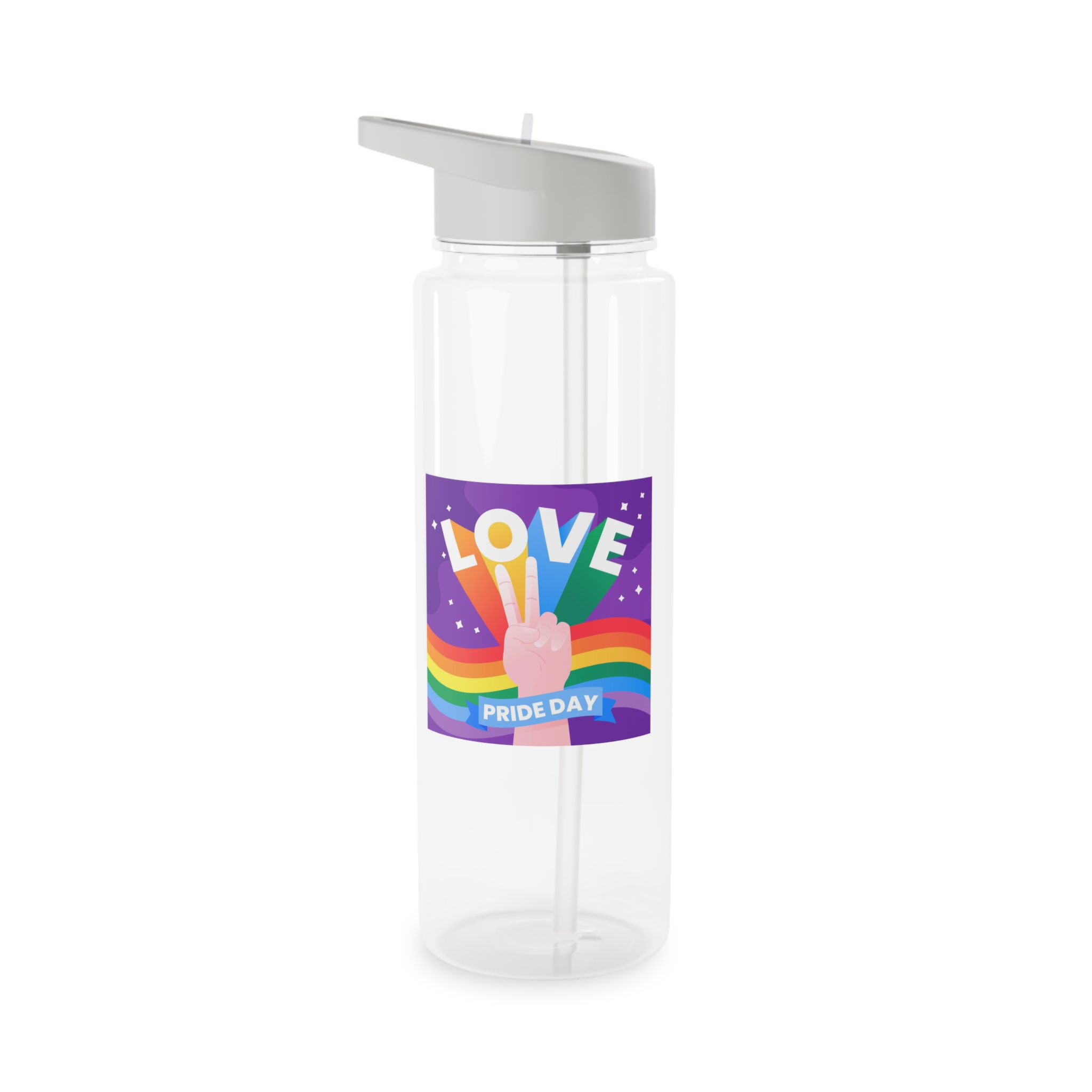 Pride Day Event Message Design Tritan Water Bottle - Image 5