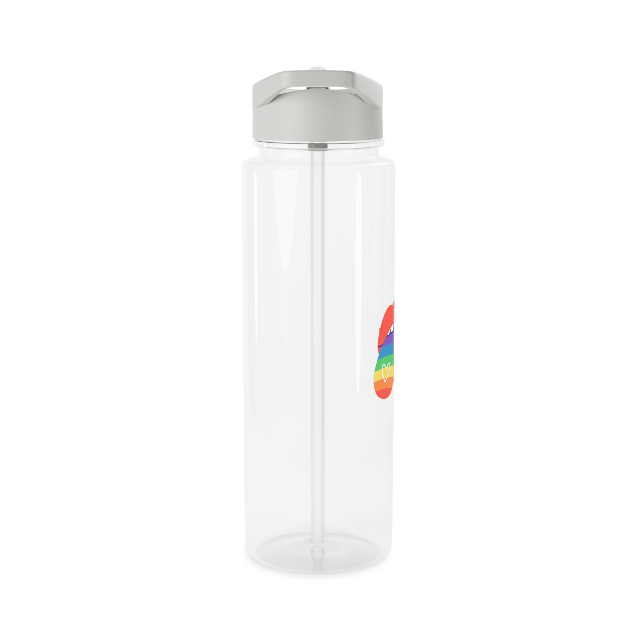 Open Red Lips With Rainbow Tongue Hand Drawn Vector Illustration Tritan Water Bottle - Image 8